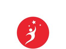People star logo design to achieve a success or dream.