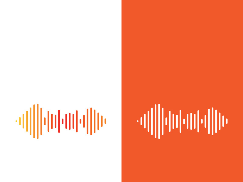 Sound waves vector illustration design template