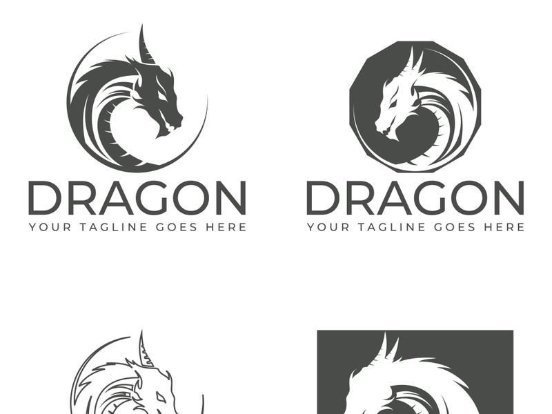 Dragon logo art illustration