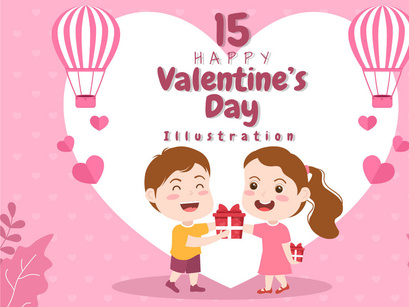 15 Happy Valentines Day Illustration