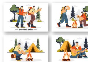 9 Survival Skills Camping Illustration