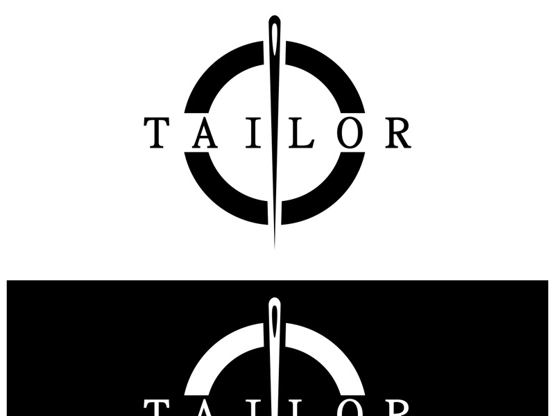 tailor logo icon illustration template combination of buttons for clothes, thread and sewing machine, for clothing product design, convection companies, fashion in vector form