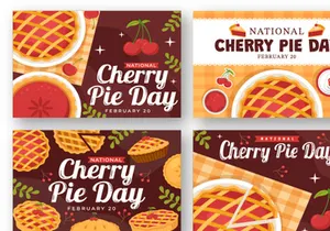 14 National Cherry Pie Day Illustration
