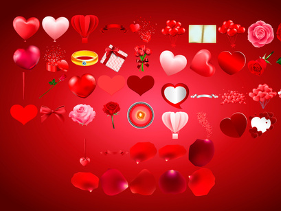 Valentines Day Elements Illustration Pack
