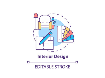 Interior design concept icon preview picture
