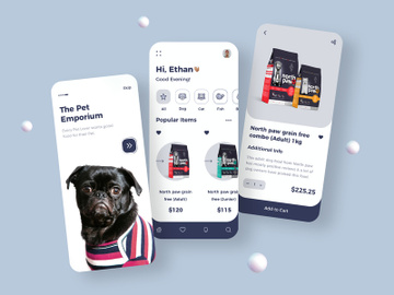 Pet Care Store App Design preview picture