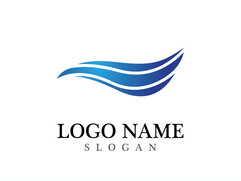 Wave beach vector illustration design logo