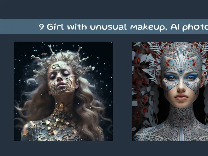 Girl with unusual makeup