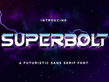 SUPERBOLT - Futuristic Sans Font preview picture