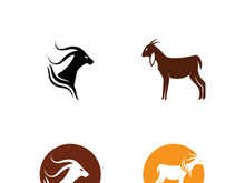 Goat logo template vector icon illustration design