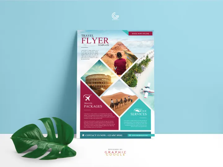 Free Modern Travel Flyer Template