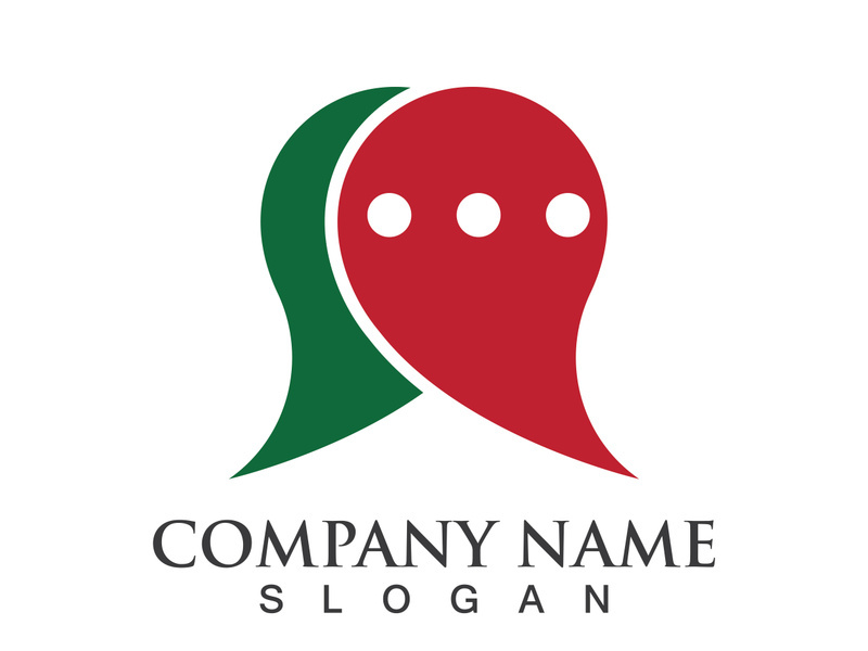 message bubble logo and symbol speech icon illustration