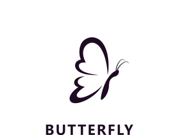 Beauty butterfly logo  symbol vector template preview picture