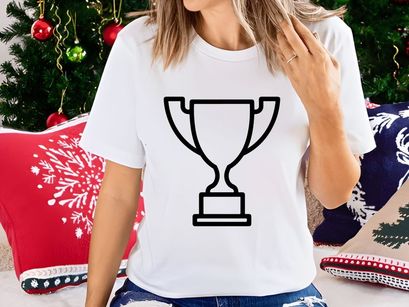 A simple line drawing of a trophy cup icon