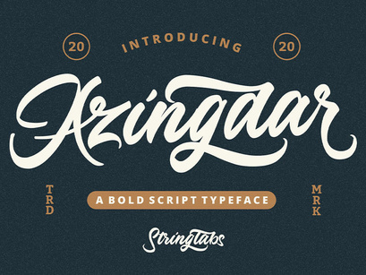 Azingdar - Retro Bold Script Font
