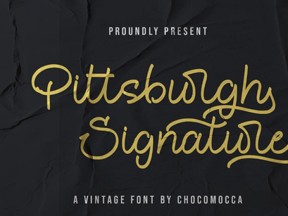 Free Font | Pittsburgh Signature