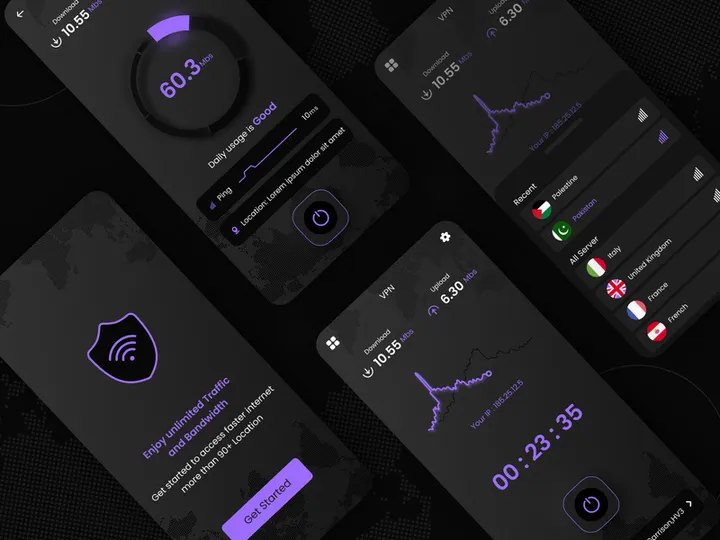 VPN App UI/UX Design preview picture