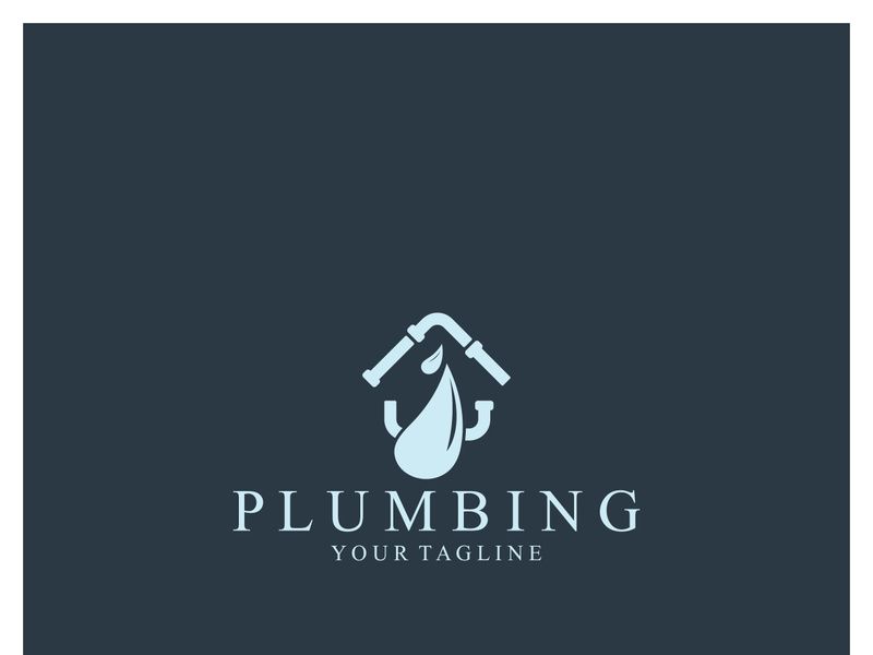 Plumbing logo vector design template. water pipe logo design.Leaking water logotype,Design Concept, Creative Symbol, Icon