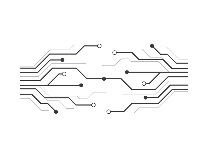 Circuit vector illustration design template
