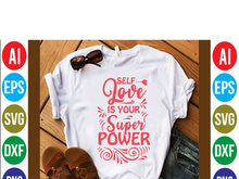 typography t shirt design LOVE IS YOUR SUPER POWER