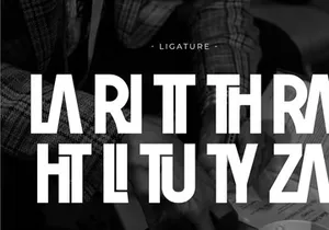 Black Writing - Condensed Sans Serif