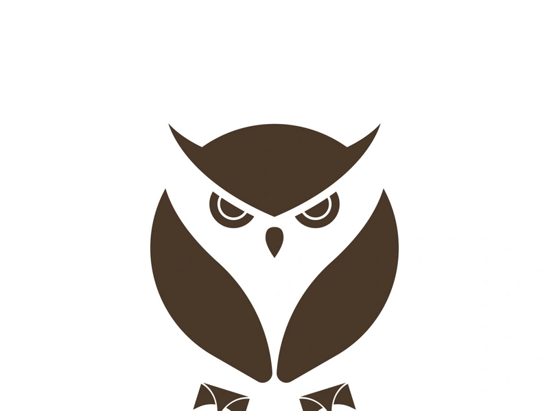 Owl logo icon design animal and simple business abstract vector