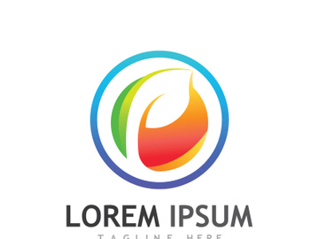 Colorful natural leaf logo design. preview picture