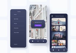 Outline Day and Night mode UI Kit