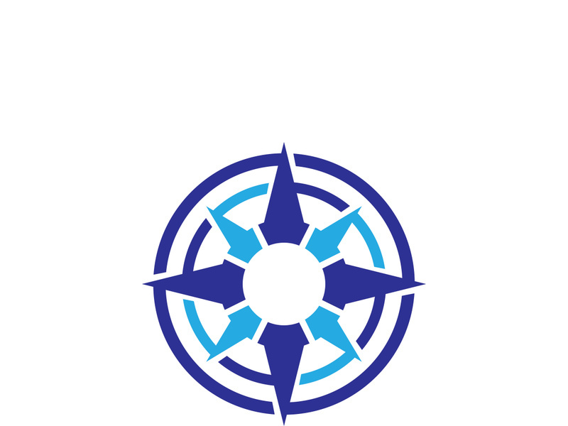 Compass logo template vector icon illustration design