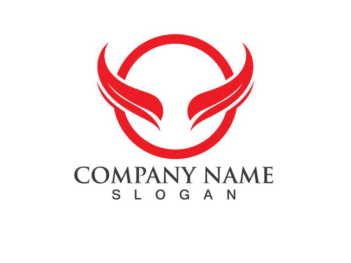 Devil horn vector icon logo design illustration template