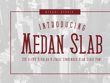 Medan Slab Condensed Slab Serif Font preview picture