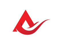 A Letter logo template vector icon design