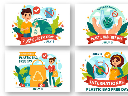 8 International Plastic Bag Free Day Illustration