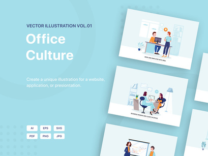 Office Culture Vector Illustration_Pack 01