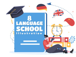 8 Language Learning School Illustration preview picture
