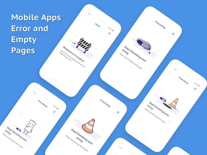 Mobile Apps Error and Empty Pages