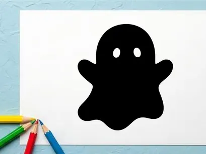 Cute Ghost Character Illustration for Halloween or Kids Designs