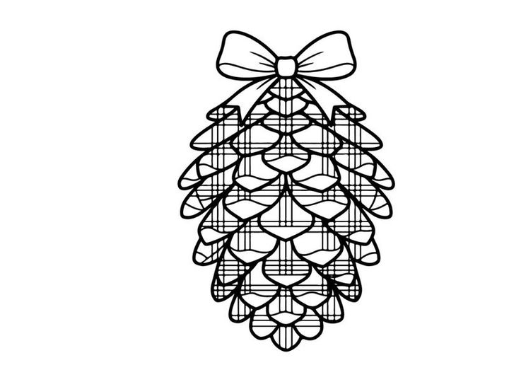 Enfeite decorativo de pinha para decoração de festas. Design natural elegante para ambientes festivos.