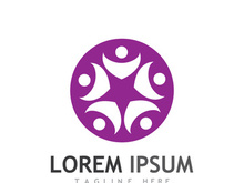 People social community logo design with creative idea