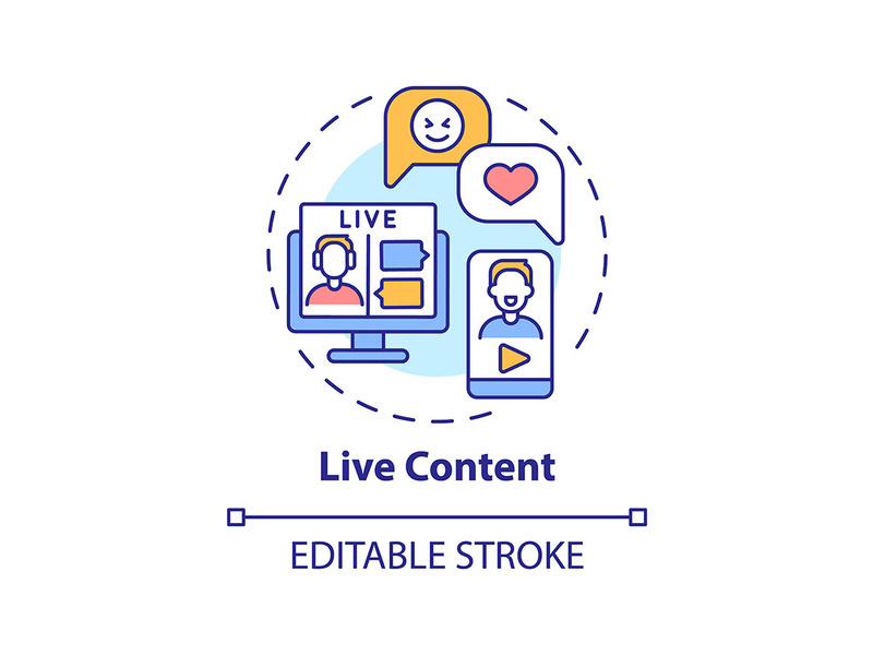 Live content concept icon