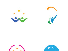 People star logo design to achieve a success or dream.