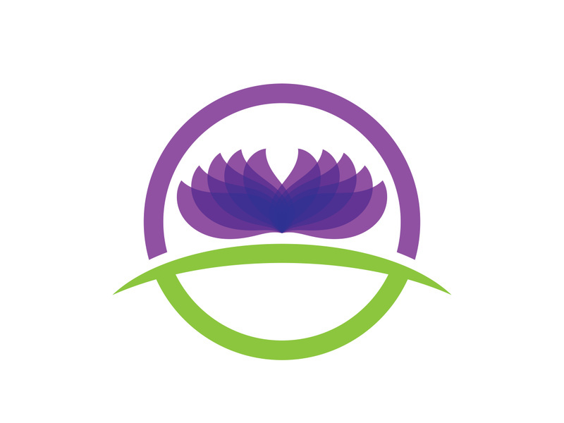 Lotus flower health meditation logo symbol