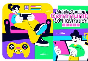 10 Mobile Gaming Community Illustration