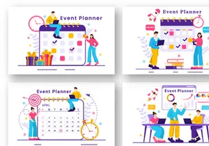 12 Event Planner Illustration