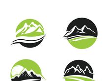 Mountain icon logo template vector illustration design