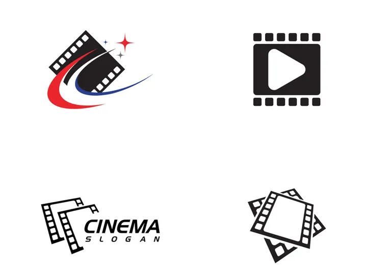 Abstract film icon illustration