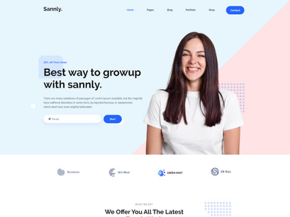 Sannly - Corporate Agency Website Design