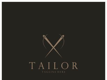 tailor logo icon illustration template combination of buttons for clothes, thread and sewing machine, for clothing product design, convection companies, fashion in vector form