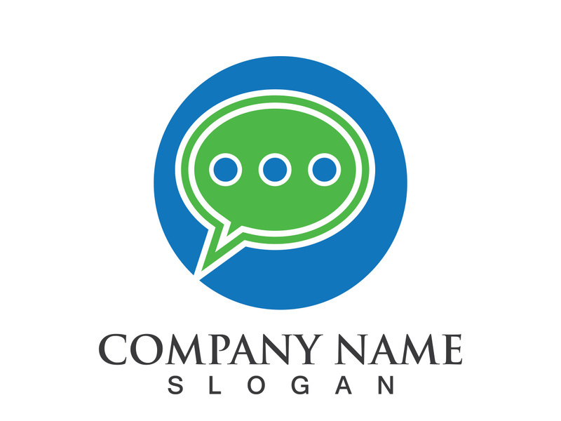 Speech bubble icon logo template vector illustration