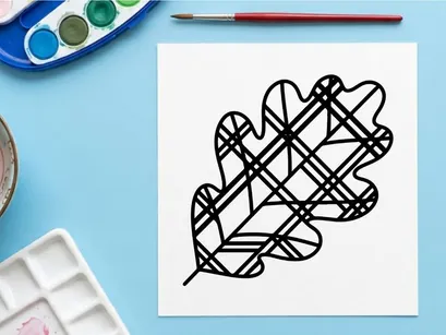 Decorative leaf-shaped wire sculpture for home decor. Artistic metal wall art piece for modern interiors.